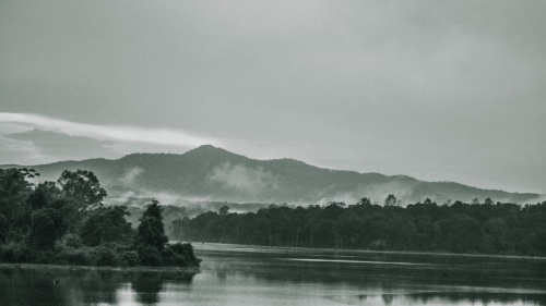 Here is another black and white shot of the mountains/river near the Chikli Dam. It's a heaven in the evenings. 